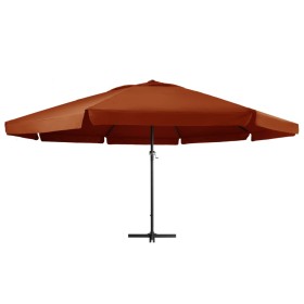 vidaXL Sonnenschirm Aluminium-Mast 600 cm Terrakotta-Rot 