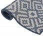 vidaXL Outdoor-Teppich Flachgewebe 140x200 cm Blau Gestreift vidaXL Outdoor-Teppich Flachgewebe 140x200 cm Blau Gestreift