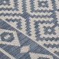 vidaXL Outdoor-Teppich Flachgewebe 140x200 cm Blau Gestreift vidaXL Outdoor-Teppich Flachgewebe 140x200 cm Blau Gestreift