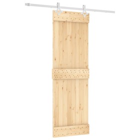 vidaXL Schiebetür mit Beschlag 70x210 cm Massivholz Kiefer