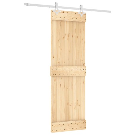 vidaXL Schiebetür mit Beschlag 70x210 cm Massivholz Kiefer