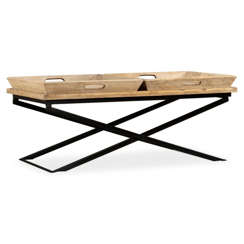 vidaXL Couchtisch Mangoholz Massiv 110 x 55 x 42 cm vidaXL Couchtisch Mangoholz Massiv 110 x 55 x 42 cm