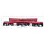 vidaXL 6-tlg. Paletten-Lounge-Set mit Kissen in Rot Holz vidaXL 6-tlg. Paletten-Lounge-Set mit Kissen in Rot Holz