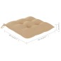 vidaXL Gartenstühle mit Beigen Kissen 6 Stk. Massivholz Teak vidaXL Gartenstühle mit Beigen Kissen 6 Stk. Massivholz Teak