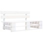 vidaXL 4-tlg. Paletten-Lounge-Set Weiß Imprägniertes Kiefernholz vidaXL 4-tlg. Paletten-Lounge-Set Weiß Imprägniertes Kiefernholz