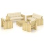vidaXL 5-tlg. Garten-Lounge-Set mit Kissen Kiefernholz Imprägniert vidaXL 5-tlg. Garten-Lounge-Set mit Kissen Kiefernholz Imprägniert