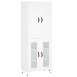 Highboard Weiß 69,5x34x180 cm Holzwerkstoff