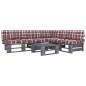 vidaXL 4-tlg. Paletten-Lounge-Set Grau Imprägniertes Kiefernholz vidaXL 4-tlg. Paletten-Lounge-Set Grau Imprägniertes Kiefernholz