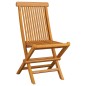 vidaXL Gartenstühle mit Schwarzen Kissen 6 Stk. Massivholz Teak vidaXL Gartenstühle mit Schwarzen Kissen 6 Stk. Massivholz Teak