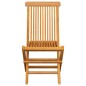 vidaXL Gartenstühle mit Schwarzen Kissen 6 Stk. Massivholz Teak vidaXL Gartenstühle mit Schwarzen Kissen 6 Stk. Massivholz Teak