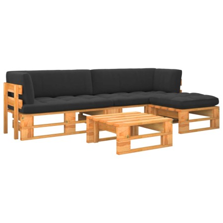 vidaXL 4-tlg. Paletten-Lounge-Set Honigbraun Imprägniertes Kiefernholz