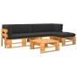 vidaXL 4-tlg. Paletten-Lounge-Set Honigbraun Imprägniertes Kiefernholz vidaXL 4-tlg. Paletten-Lounge-Set Honigbraun Imprägniertes Kiefernholz