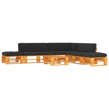 vidaXL 6-tlg. Paletten-Lounge-Set Honigbraun Imprägniertes Kiefernholz
