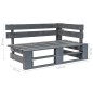 vidaXL 4-tlg. Paletten-Lounge-Set Grau Imprägniertes Kiefernholz vidaXL 4-tlg. Paletten-Lounge-Set Grau Imprägniertes Kiefernholz