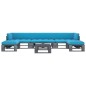 vidaXL 6-tlg. Paletten-Lounge-Set Grau Imprägniertes Kiefernholz vidaXL 6-tlg. Paletten-Lounge-Set Grau Imprägniertes Kiefernholz