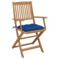 vidaXL Klappbare Gartenstühle 8 Stk. mit Kissen Massivholz Akazie vidaXL Klappbare Gartenstühle 8 Stk. mit Kissen Massivholz Akazie