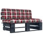 vidaXL Garten-Mittelsofa aus Paletten Schwarz Kiefernholz Imprägniert vidaXL Garten-Mittelsofa aus Paletten Schwarz Kiefernholz Imprägniert