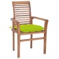 vidaXL Essstühle 8 Stk. mit Hellgrünen Kissen Massivholz Teak vidaXL Essstühle 8 Stk. mit Hellgrünen Kissen Massivholz Teak