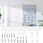 vidaXL Schiebetürbeschlag 183 cm Stahl Weiß vidaXL Schiebetürbeschlag 183 cm Stahl Weiß