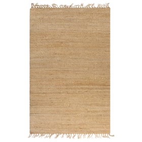 vidaXL Handgewebter Teppich Jute 120 x 180 cm Natur 