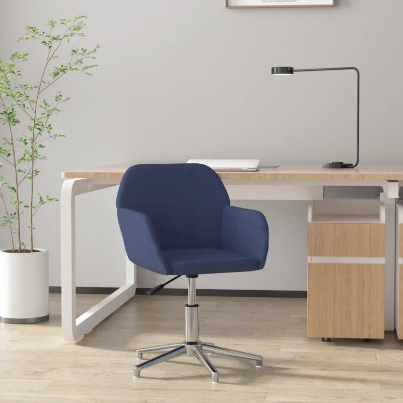 vidaXL Bürostuhl Drehbar Blau Stoff vidaXL Bürostuhl Drehbar Blau Stoff