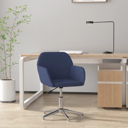 vidaXL Bürostuhl Drehbar Blau Stoff