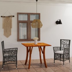 3-tlg. Garten-Essgruppe Braun
