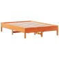vidaXL Massivholzbett Wachsbraun 135x190 cm Kiefer vidaXL Massivholzbett Wachsbraun 135x190 cm Kiefer