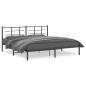 vidaXL Bettgestell mit Kopfteil Metall Schwarz 200x200 cm vidaXL Bettgestell mit Kopfteil Metall Schwarz 200x200 cm