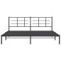 vidaXL Bettgestell mit Kopfteil Metall Schwarz 200x200 cm vidaXL Bettgestell mit Kopfteil Metall Schwarz 200x200 cm