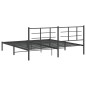 vidaXL Bettgestell mit Kopfteil Metall Schwarz 200x200 cm vidaXL Bettgestell mit Kopfteil Metall Schwarz 200x200 cm