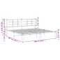 vidaXL Bettgestell mit Kopfteil Metall Schwarz 200x200 cm vidaXL Bettgestell mit Kopfteil Metall Schwarz 200x200 cm