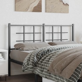 vidaXL Kopfteil Metall Schwarz 140 cm