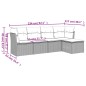 vidaXL 5-tlg. Garten-Sofagarnitur mit Kissen Braun Poly Rattan vidaXL 5-tlg. Garten-Sofagarnitur mit Kissen Braun Poly Rattan