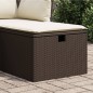vidaXL Gartenhocker mit Kissen Braun 55x55x37 cm Poly Rattan vidaXL Gartenhocker mit Kissen Braun 55x55x37 cm Poly Rattan