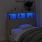 vidaXL LED-Kopfteil mit Ablagen Sonoma-Eiche 120x17x102 cm vidaXL LED-Kopfteil mit Ablagen Sonoma-Eiche 120x17x102 cm