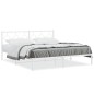 vidaXL Bettgestell mit Kopfteil Metall Weiß 180x200 cm vidaXL Bettgestell mit Kopfteil Metall Weiß 180x200 cm