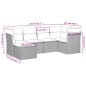 vidaXL 6-tlg. Garten-Sofagarnitur mit Kissen Braun Poly Rattan vidaXL 6-tlg. Garten-Sofagarnitur mit Kissen Braun Poly Rattan