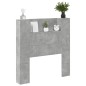 vidaXL LED-Kopfteil mit Ablagen Betongrau 100x16,5x103,5 cm vidaXL LED-Kopfteil mit Ablagen Betongrau 100x16,5x103,5 cm