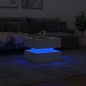 vidaXL Couchtisch mit LED-Leuchten Weiß 50x50x40 cm vidaXL Couchtisch mit LED-Leuchten Weiß 50x50x40 cm