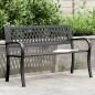 vidaXL Gartenbank Schwarz 120 cm Stahl vidaXL Gartenbank Schwarz 120 cm Stahl