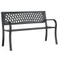 vidaXL Gartenbank Schwarz 120 cm Stahl vidaXL Gartenbank Schwarz 120 cm Stahl