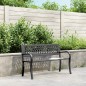 vidaXL Gartenbank Schwarz 120 cm Stahl vidaXL Gartenbank Schwarz 120 cm Stahl