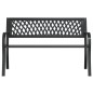 vidaXL Gartenbank Schwarz 120 cm Stahl vidaXL Gartenbank Schwarz 120 cm Stahl