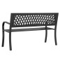 vidaXL Gartenbank Schwarz 120 cm Stahl vidaXL Gartenbank Schwarz 120 cm Stahl