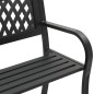 vidaXL Gartenbank Schwarz 120 cm Stahl vidaXL Gartenbank Schwarz 120 cm Stahl