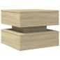 vidaXL Couchtisch mit LED-Leuchten Sonoma-Eiche 50x50x40 cm vidaXL Couchtisch mit LED-Leuchten Sonoma-Eiche 50x50x40 cm