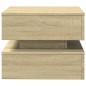 vidaXL Couchtisch mit LED-Leuchten Sonoma-Eiche 50x50x40 cm vidaXL Couchtisch mit LED-Leuchten Sonoma-Eiche 50x50x40 cm