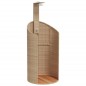 vidaXL Gartendusche Beige 100x100x241,5 cm Poly Rattan Akazienholz vidaXL Gartendusche Beige 100x100x241,5 cm Poly Rattan Akazienholz