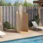 vidaXL Gartendusche Beige 100x100x241,5 cm Poly Rattan Akazienholz vidaXL Gartendusche Beige 100x100x241,5 cm Poly Rattan Akazienholz